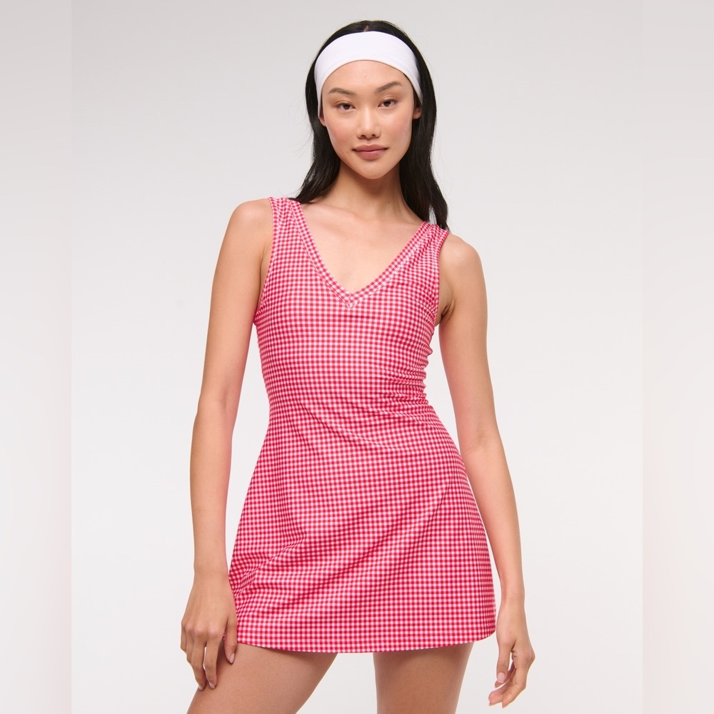 Abercrombie & Fitch Pink Gingham Mini Dress